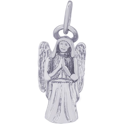 Angel Charm - 14K White Gold