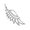Angel Wing Charm - Sterling Silver-10-1121-0-SS