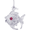 Angelfish with Stones Charm Silver - 10-2641