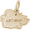 Antigua Map With Border Charm - 10K Gold
