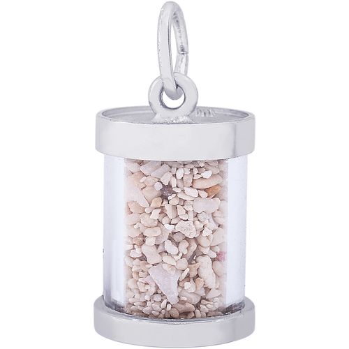 Antigua Sand Capsule Charm - 14K White Gold