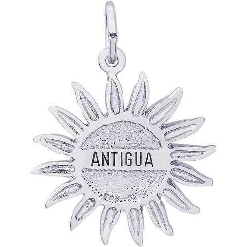 Antigua Sun Large Charm - Sterling Silver