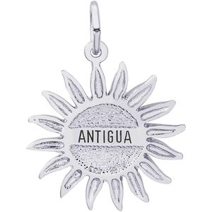 Antigua Sun Large Charm - Sterling Silver