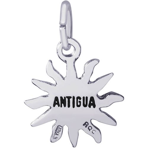 Antigua Sun Small Charm - 14K White Gold