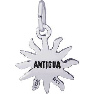 Antigua Sun Small Charm - 14K White Gold