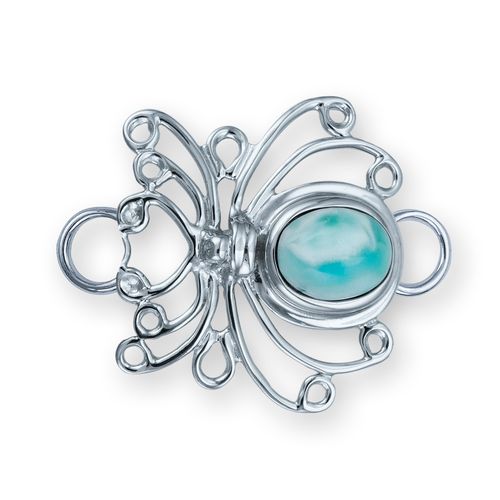 Arana Azul Larimar Bracelet Clasp - Sterling Silver