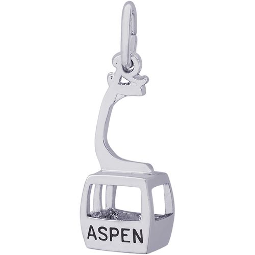 Aspen Gondola Charm - 14K White Gold