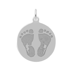 Baby Feet On Disc Charm