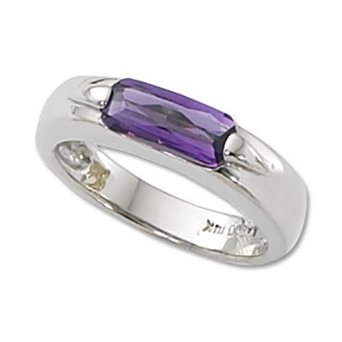 Baguette Amethyst Ring - 14K White Gold Size 7 - 70409AMWG