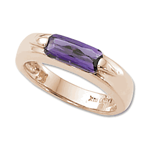 Baguette Amethyst Ring - 14K Yellow Gold Size 7 - 70409AM