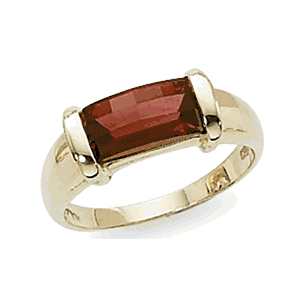 Baguette Citrine Madeira Ring - 14K Yellow Gold Size 7
