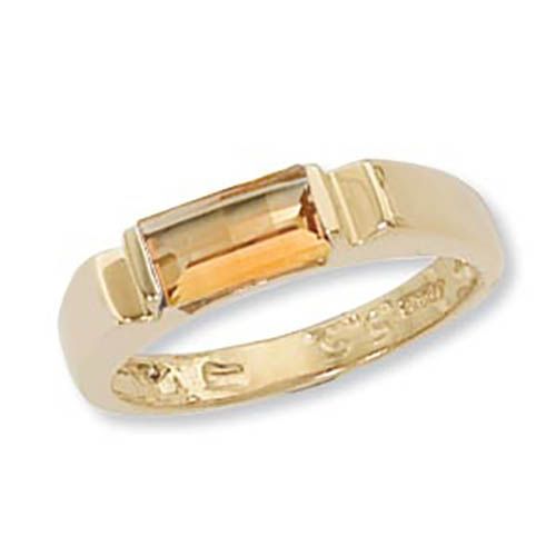 Baguette Citrine Ring - 14K Yellow Gold Size 7 - 70918CI