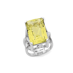 Baguette Oro Verde Ring - Sterling Silver Size 7 - 70797OV-SS