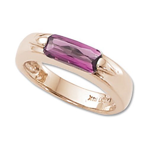 Baguette Rhodolite Ring - 14K Yellow Gold Size 7 - 70409RH