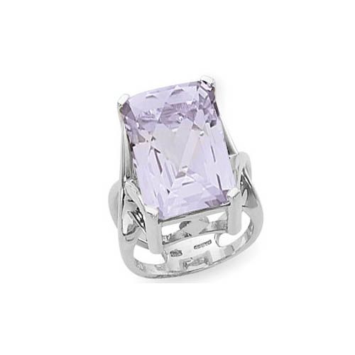Baguette Rose De France Ring - Sterling Silver Size 7 - 70797RDF-SS