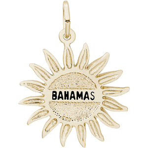 Bahamas Sun Large Charm - 10K Gold