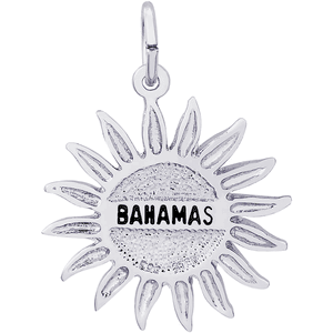 Bahamas Sun Large Charm - 14K White Gold