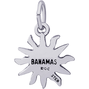 Bahamas Sun Small Charm - Sterling Silver