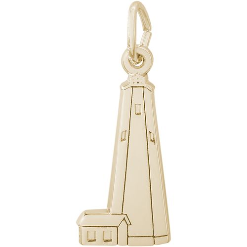 Bald Head Lighthouse Charm - Gold Plated - 10-3526