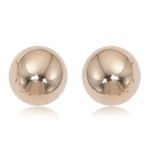 Ball 8mm Stud Earrings - 14K Rose Gold