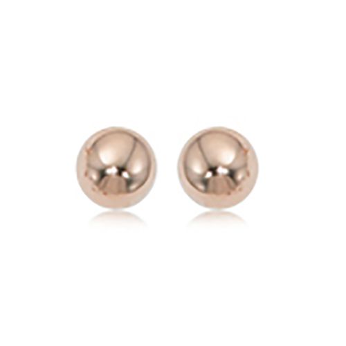 Ball Stud Earrings 4mm - 14K Rose Gold