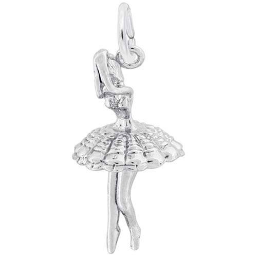 Ballet Dancer Charm 14K While Gold - 10-451-0-14KW