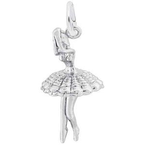 Ballet Dancer Charm 14K While Gold - 10-451-0-14KW