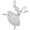 Ballet Dancer With Pearl Charm Silver - 10-2927