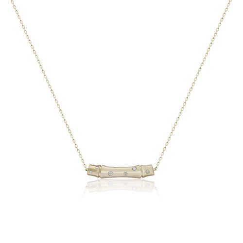 Bamboo Horizontal Diamond Necklace
