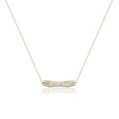 14K Yellow Gold Bamboo Necklace