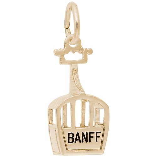 Banff Skiing Gondola Charm - 10K Gold - 10-8439-10kg