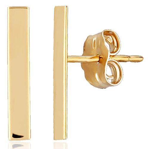 Bar with Post Earrings - 14K Yellow Gold
