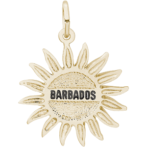 Barbados Sun Large Charm - 14K Gold