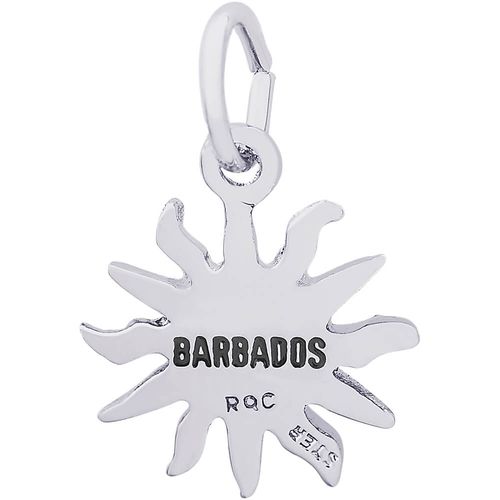 Barbados Sun Small Charm - 14K White Gold