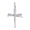 Baseball Bat Cross Charm 14K While Gold - 10-1891-0-14KW