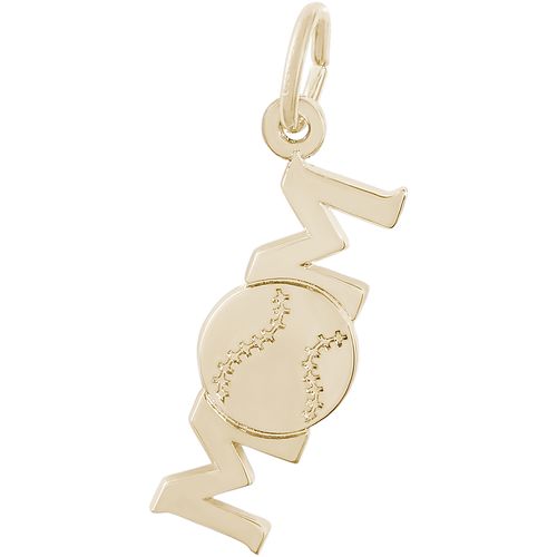 Baseball Mom Charm - 10K Gold - 10-1791-10kg