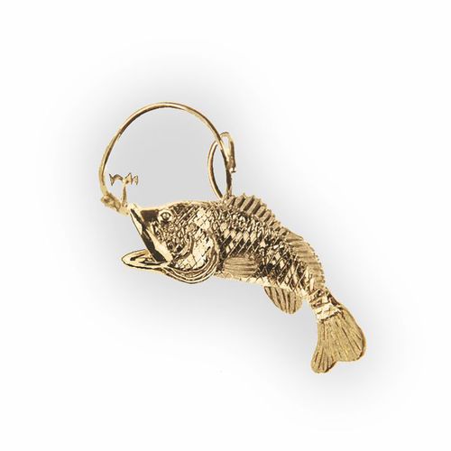 Bass Hollow Pendant - 14K Yellow Gold