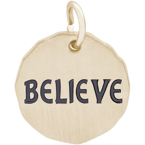 Believe Charm Tag - Gold Plated - 10-8433