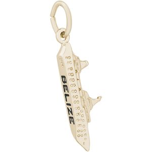 Belize Cruise Ship 3 Dimensional Charm - 14K Gold