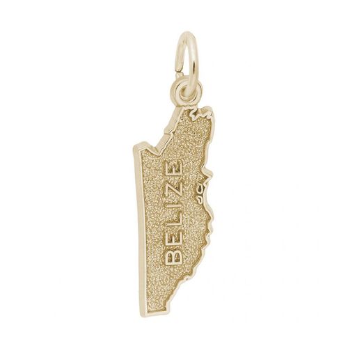 Belize Map Charm - 10K Gold - 10-2502-10kg