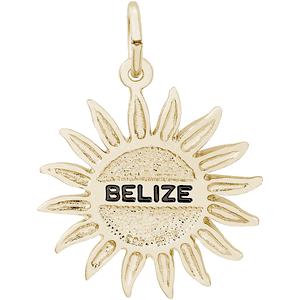Belize Sun Large Charm - 14K Gold
