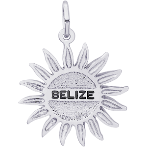 Belize Sun Large Charm - 14K White Gold