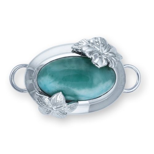 Berenice Larimar Bracelet Clasp - Sterling Silver