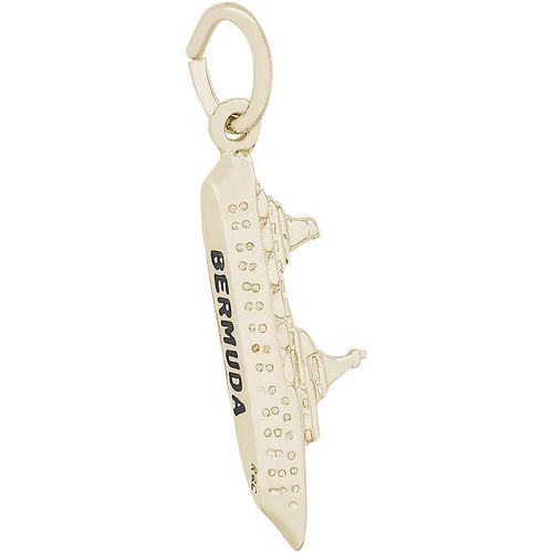 Bermuda Cruise Ship Charm - 14K Gold