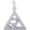 Bermuda Triangle Charm White Gold - 10-5157