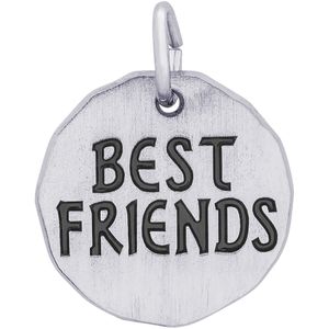 Best Friends Charm Tag - 14K White Gold - 10-8437