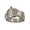 Biker Hook Mens Ring - SS & 14K Yellow Gold Size 11 - BHMRC11