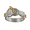 Biker Hook Ring - Sterling Silver & 14K Yellow Gold Size 8.0