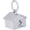 Birdhouse Charm White Gold - 10-3653