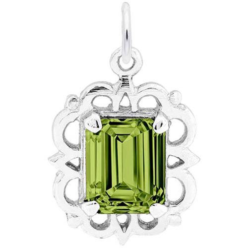 Birthstone Charm - Aug Charm Sterling Silver - 10-1729-8-SS